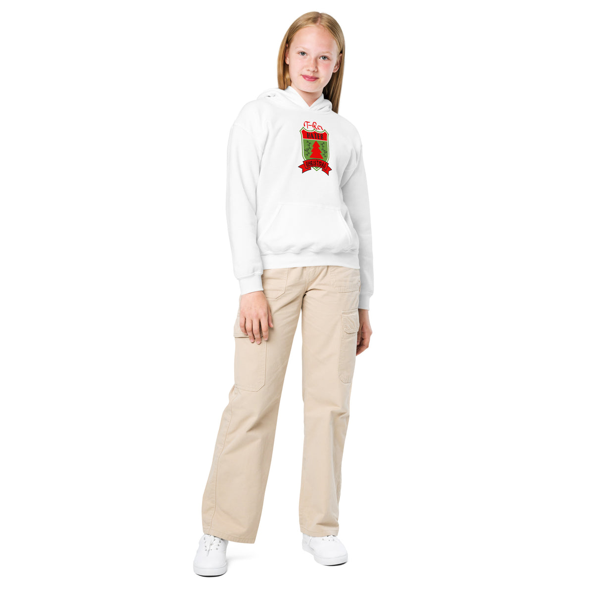 T-Rex Hates Christmas Kids Hoodie