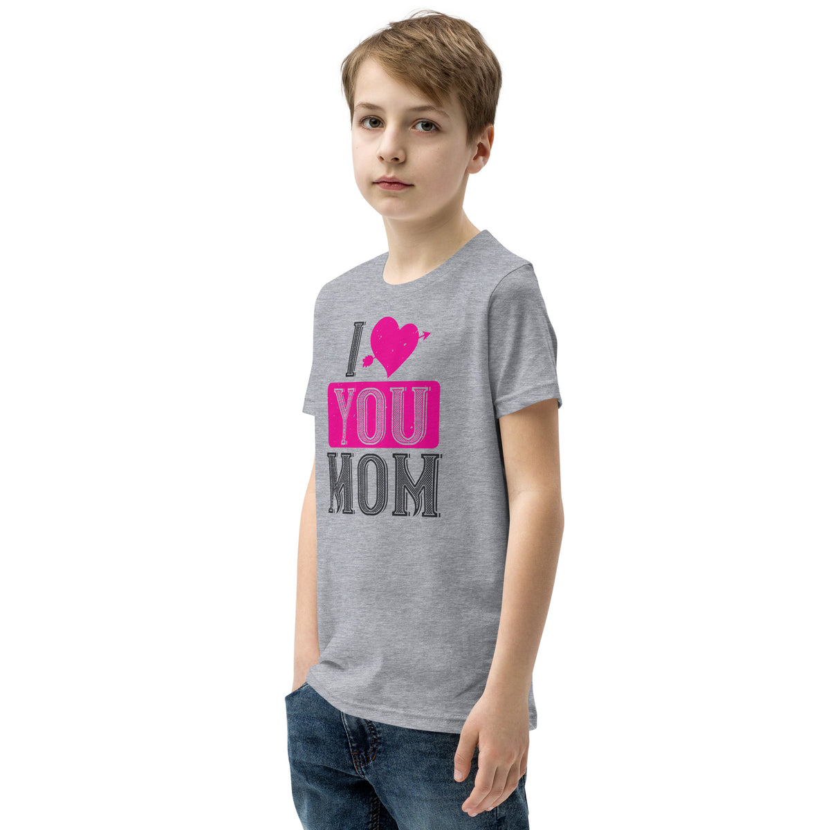 I Love You Mom Valentine's Day Kids T-Shirt