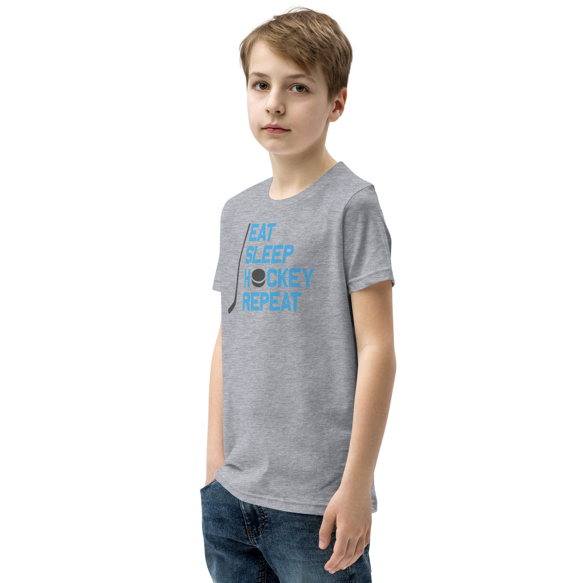 Eat Sleep Hockey Repeat Kids T-Shirt
