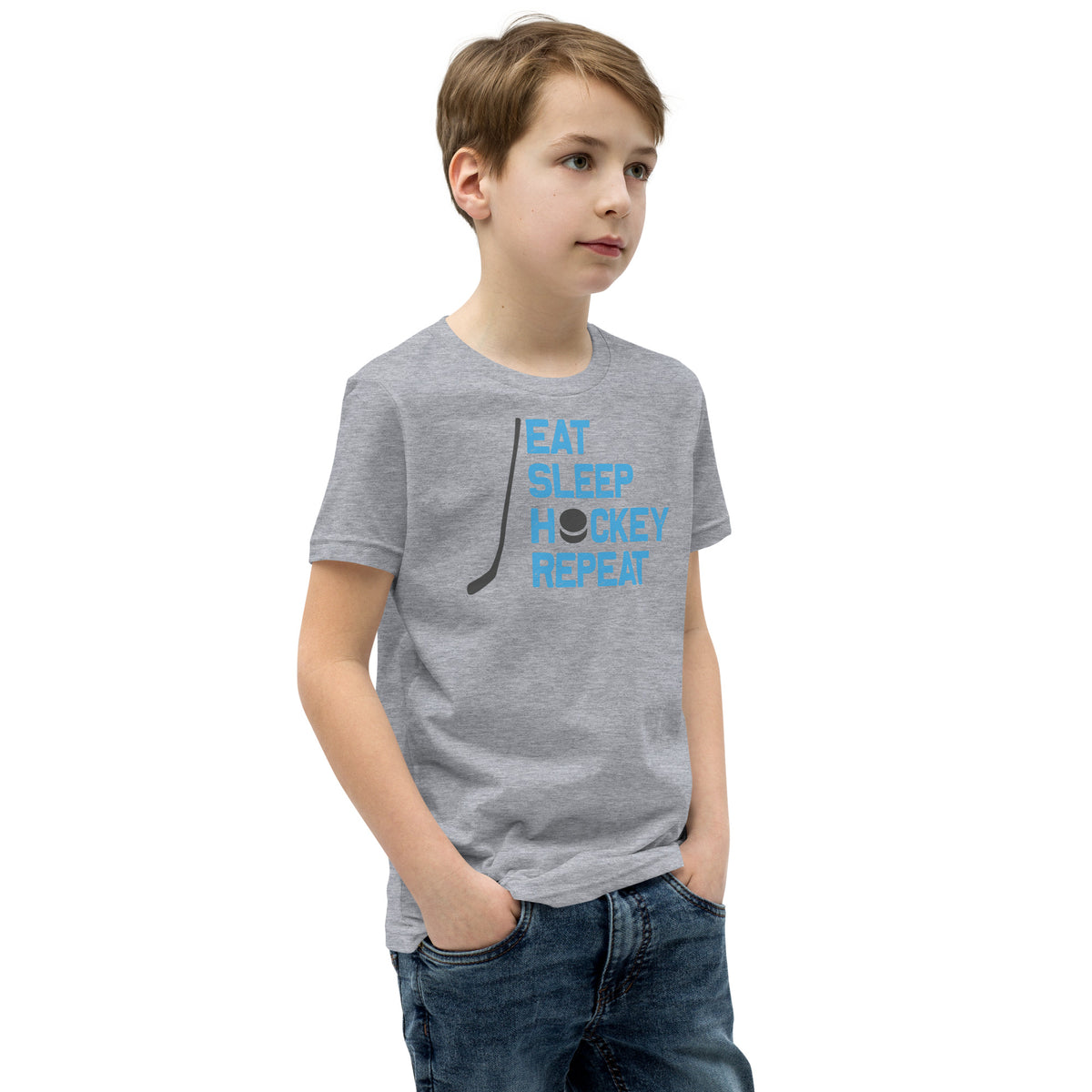 Eat Sleep Hockey Repeat Kids T-Shirt