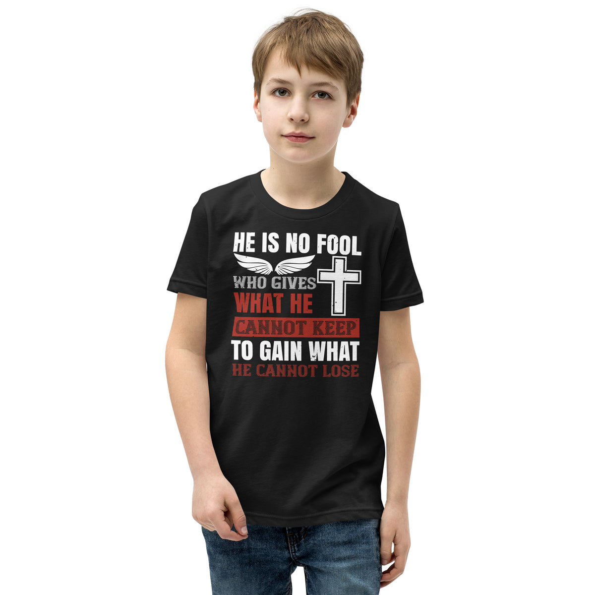He Is No Fool Who Gives What He Cannot Keep Christian Kids T-Shirt