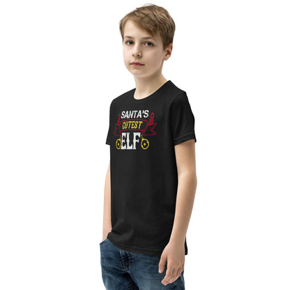 Santa's Cutest Elf Christmas Kids T-Shirt