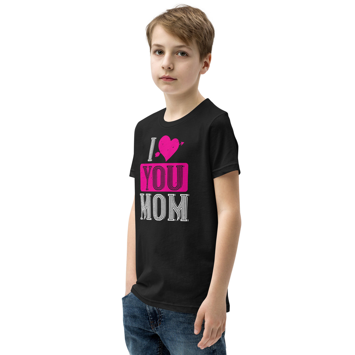 I Love You Mom Valentine's Day Kids T-Shirt