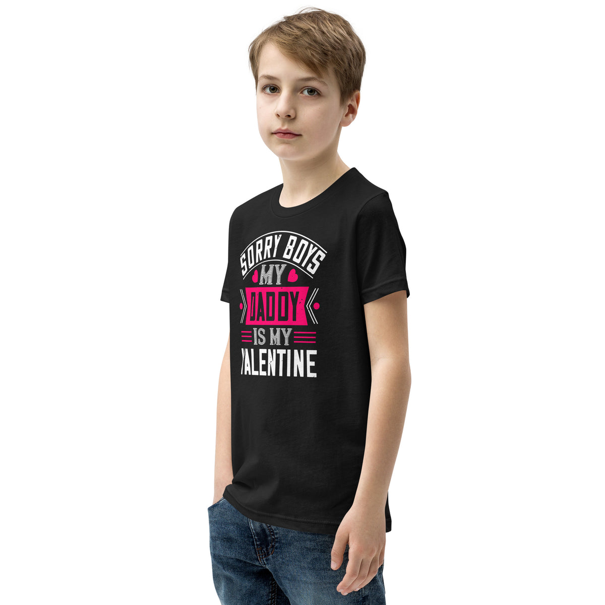 Sorry Boys, My Daddy Is My Valentine Kids T-Shirt