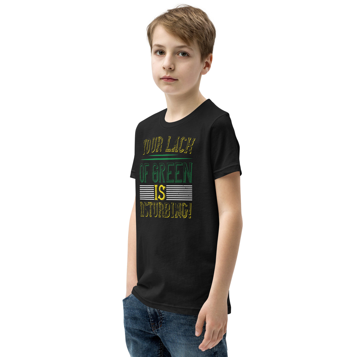 Your Lack of Green Is Disturbing! St. Patrick's Day Kids T-Shirt