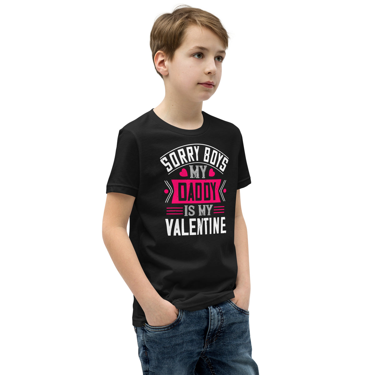 Sorry Boys, My Daddy Is My Valentine Kids T-Shirt