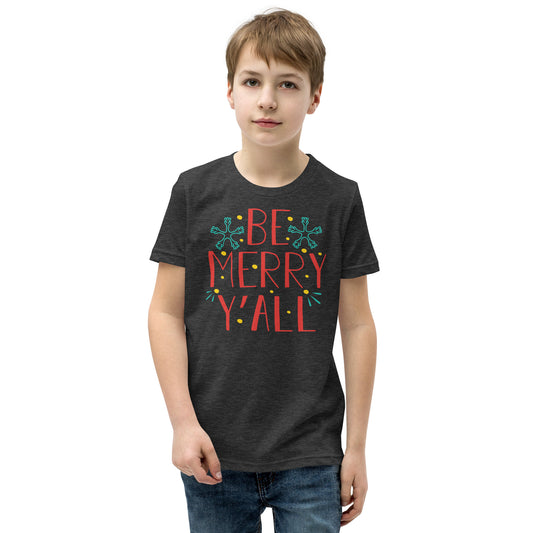 Be Merry Y'all Christmas Kids T-Shirt