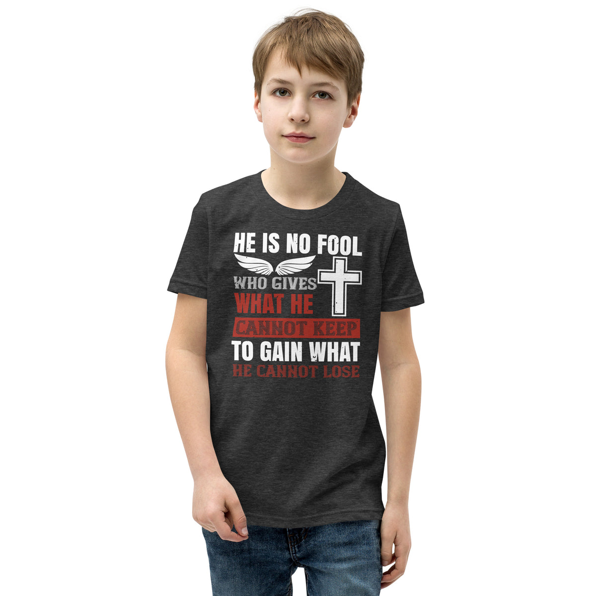 He Is No Fool Who Gives What He Cannot Keep Christian Kids T-Shirt