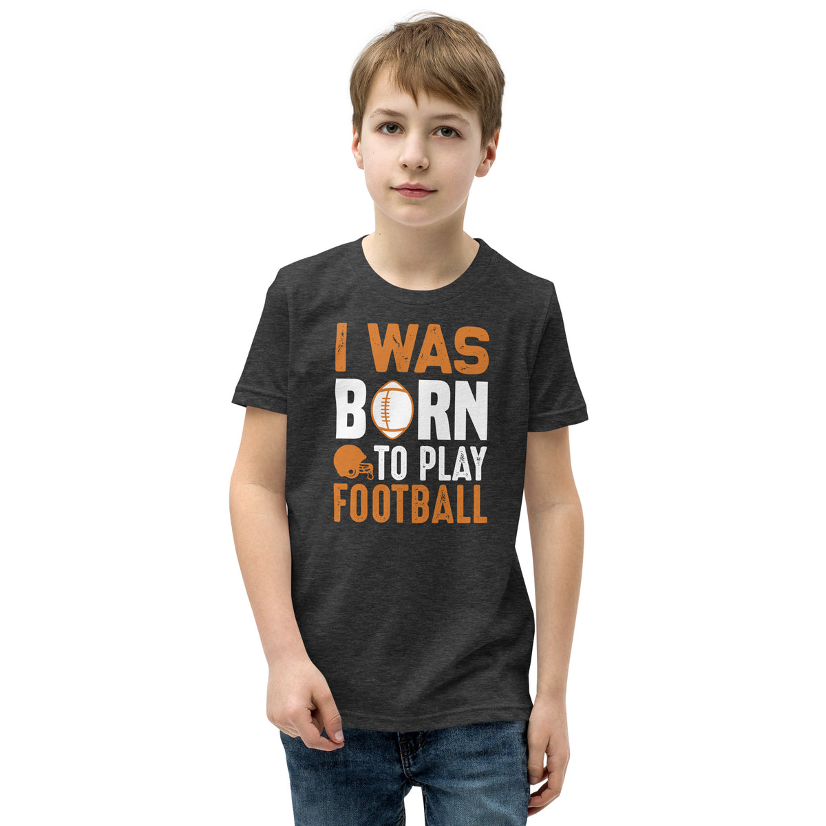 I Was Born to Play Football Kids T-Shirt
