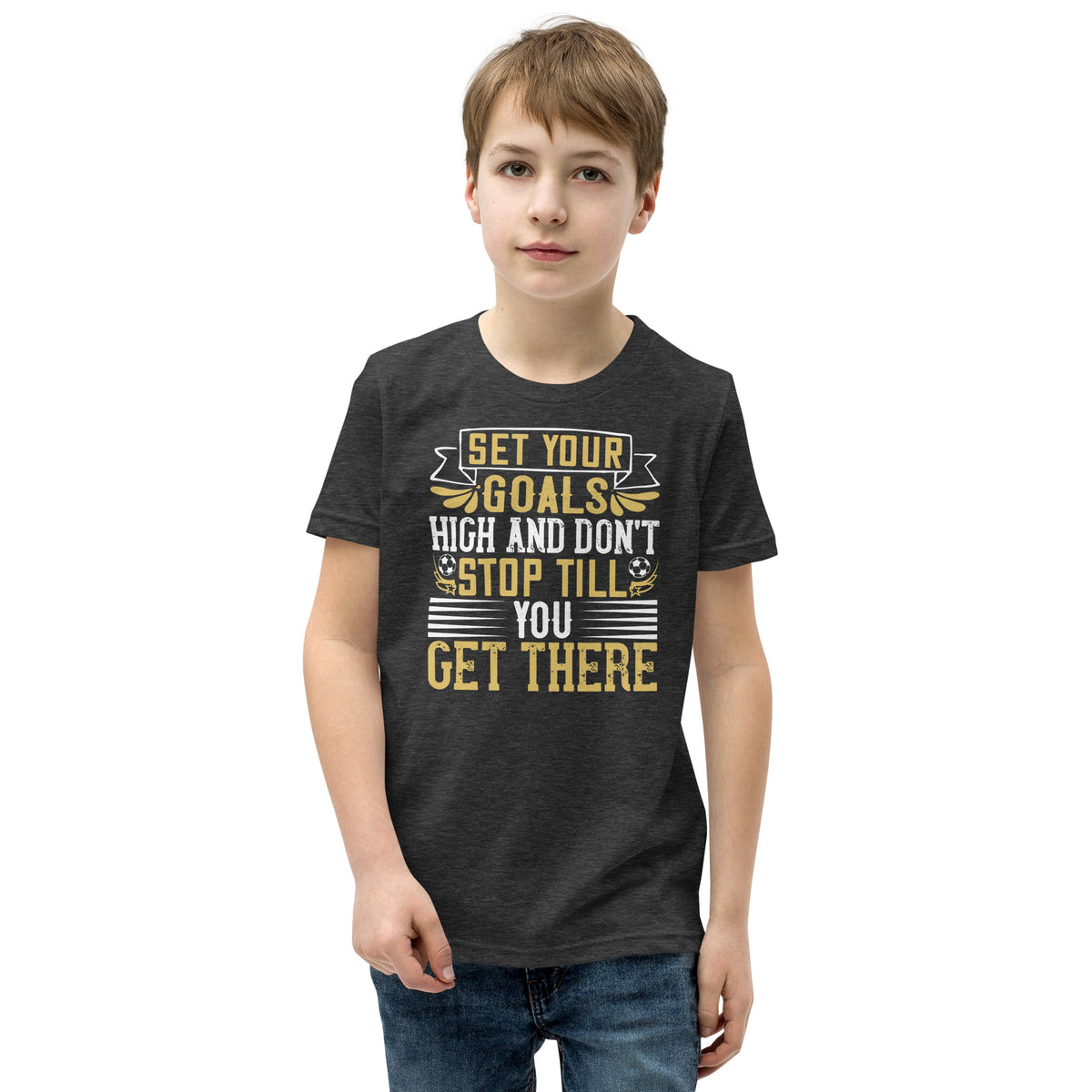 Set Your Goals High and Don't Stop Till You Get There Kids T-Shirt