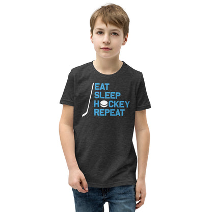 Eat Sleep Hockey Repeat Kids T-Shirt