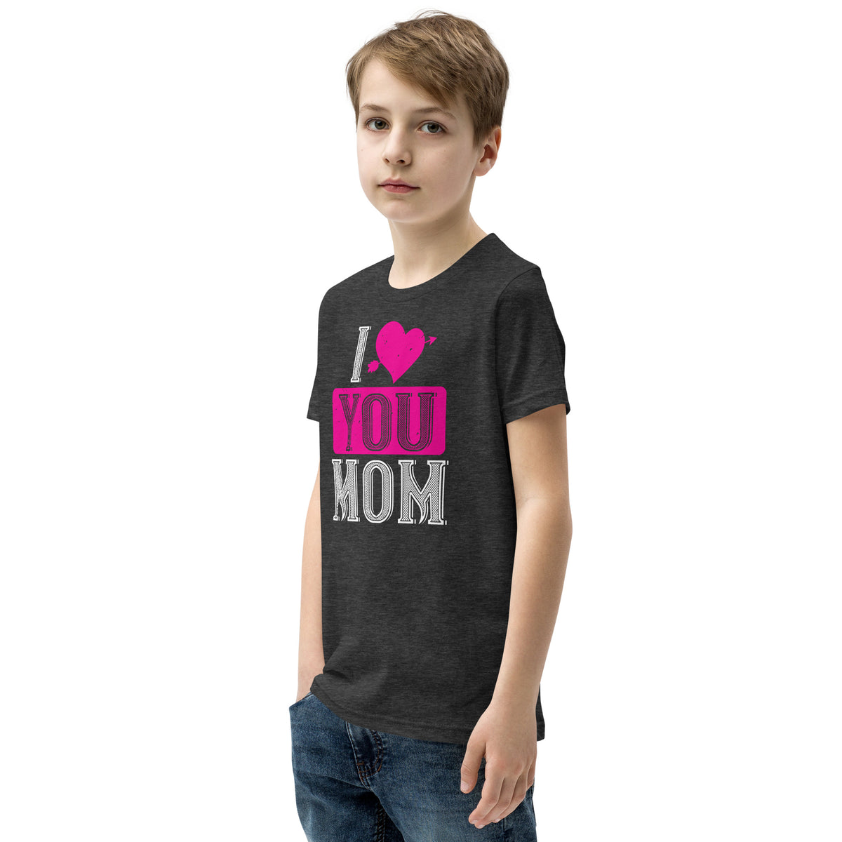 I Love You Mom Valentine's Day Kids T-Shirt