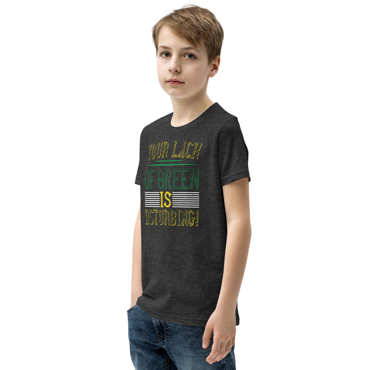 Your Lack of Green Is Disturbing! St. Patrick's Day Kids T-Shirt