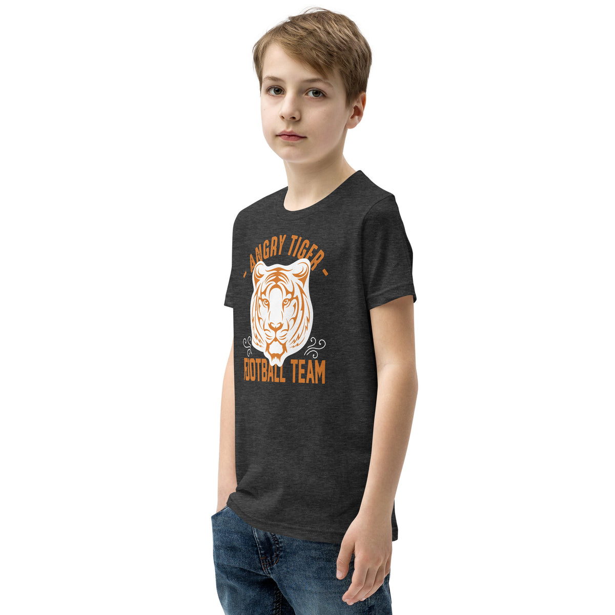 Angry Tiger Football Team Kids T-Shirt