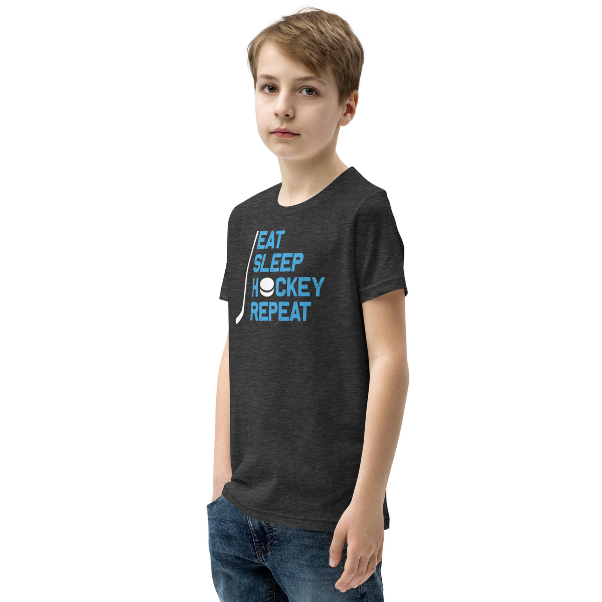 Eat Sleep Hockey Repeat Kids T-Shirt