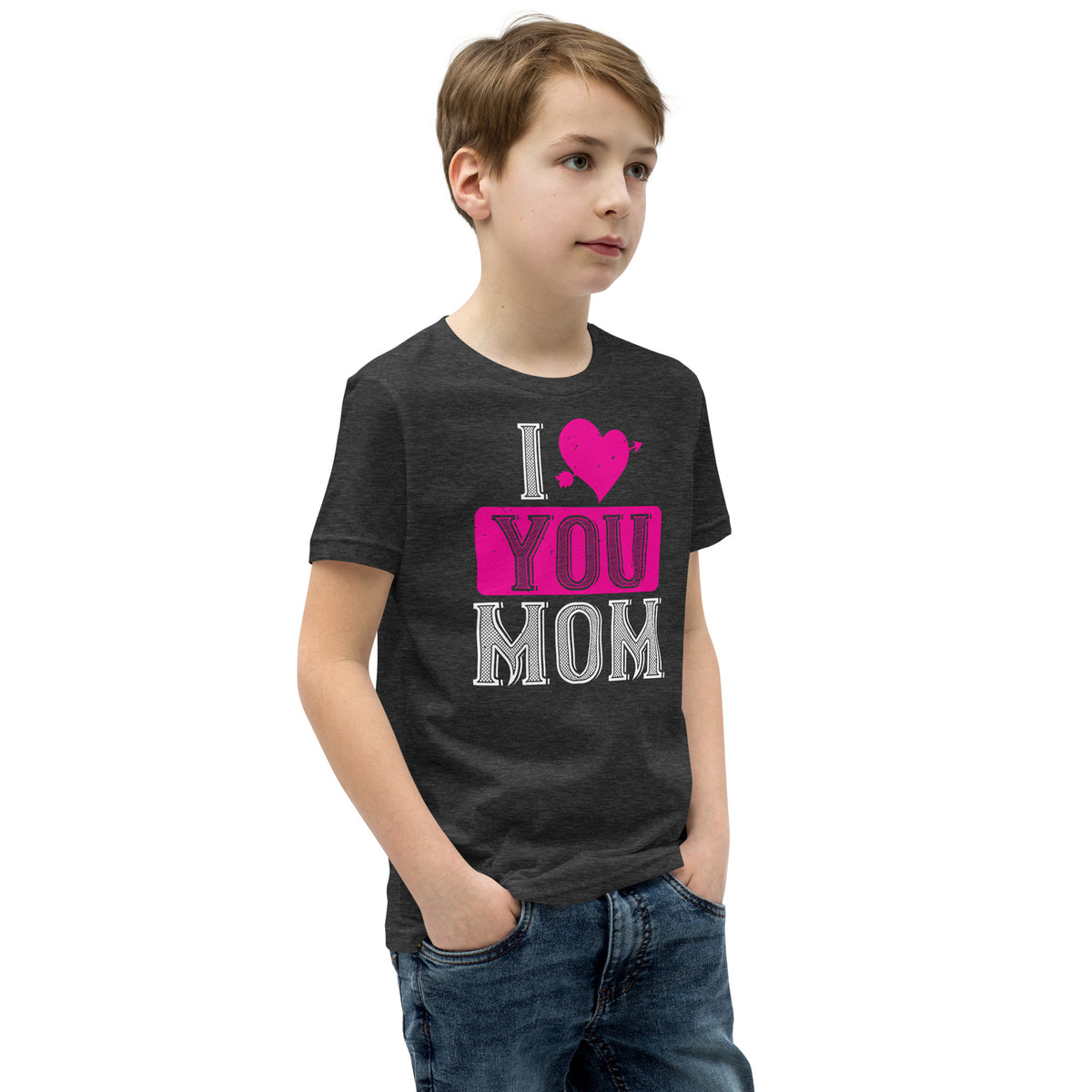 I Love You Mom Valentine's Day Kids T-Shirt