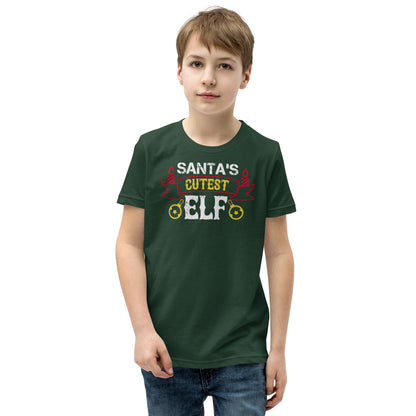 Santa's Cutest Elf Christmas Kids T-Shirt