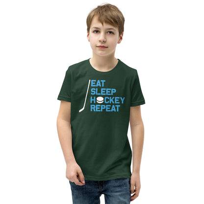 Eat Sleep Hockey Repeat Kids T-Shirt