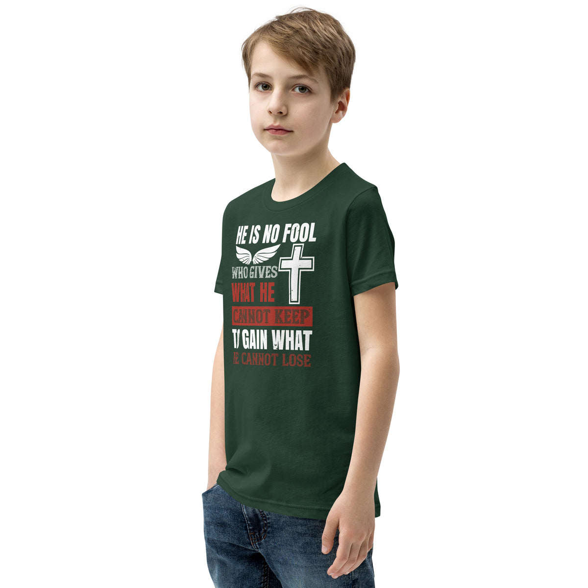 He Is No Fool Who Gives What He Cannot Keep Christian Kids T-Shirt