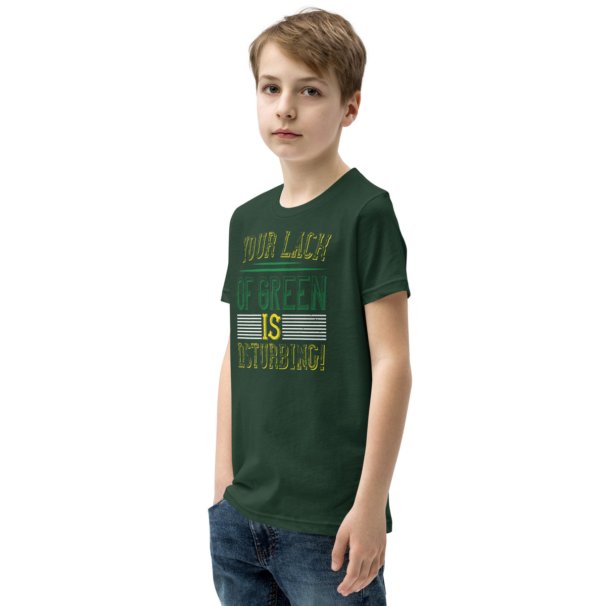 Your Lack of Green Is Disturbing! St. Patrick's Day Kids T-Shirt