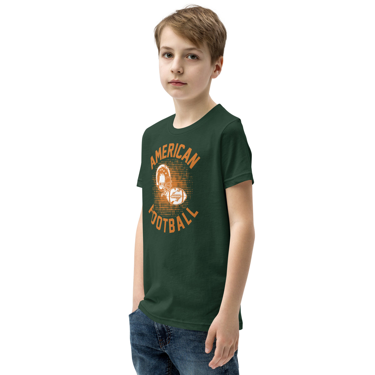 American Football Retro Helmet Kids T-Shirt