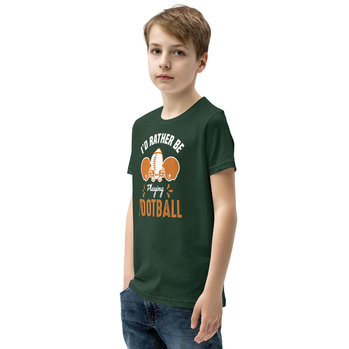 I'd Rather Be Playing Football Kids T-Shirt