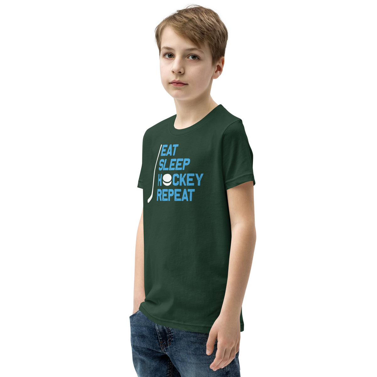 Eat Sleep Hockey Repeat Kids T-Shirt