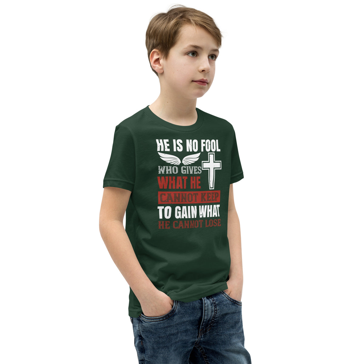 He Is No Fool Who Gives What He Cannot Keep Christian Kids T-Shirt