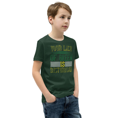 Your Lack of Green Is Disturbing! St. Patrick's Day Kids T-Shirt