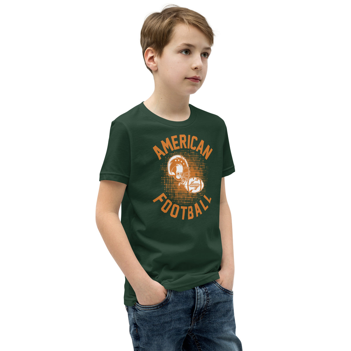 American Football Retro Helmet Kids T-Shirt
