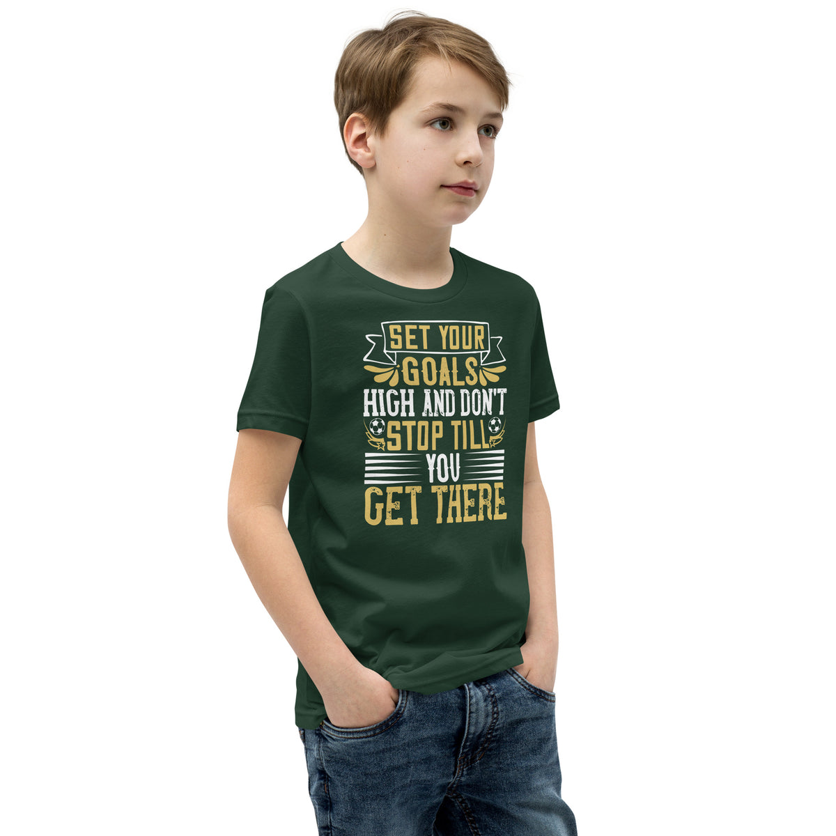 Set Your Goals High and Don't Stop Till You Get There Kids T-Shirt