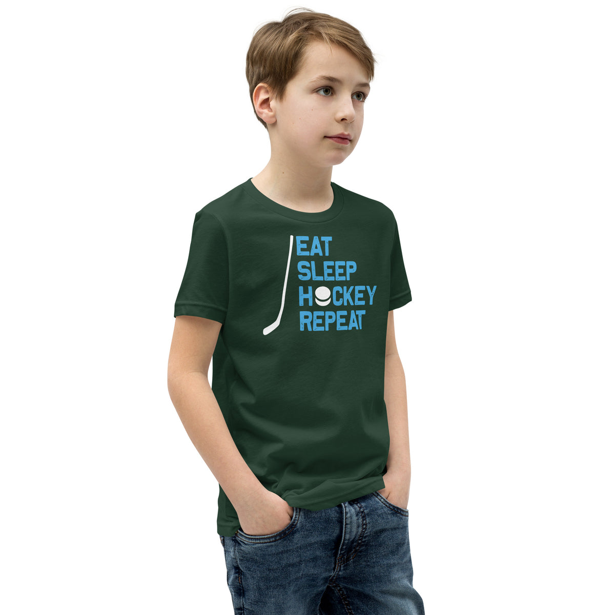 Eat Sleep Hockey Repeat Kids T-Shirt
