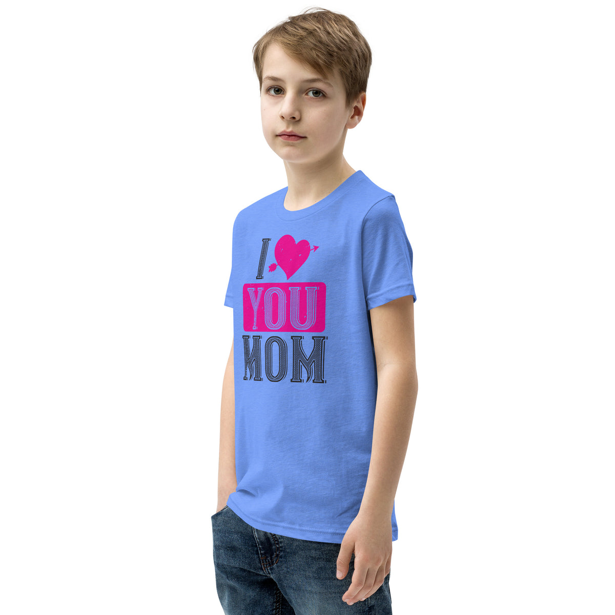 I Love You Mom Valentine's Day Kids T-Shirt