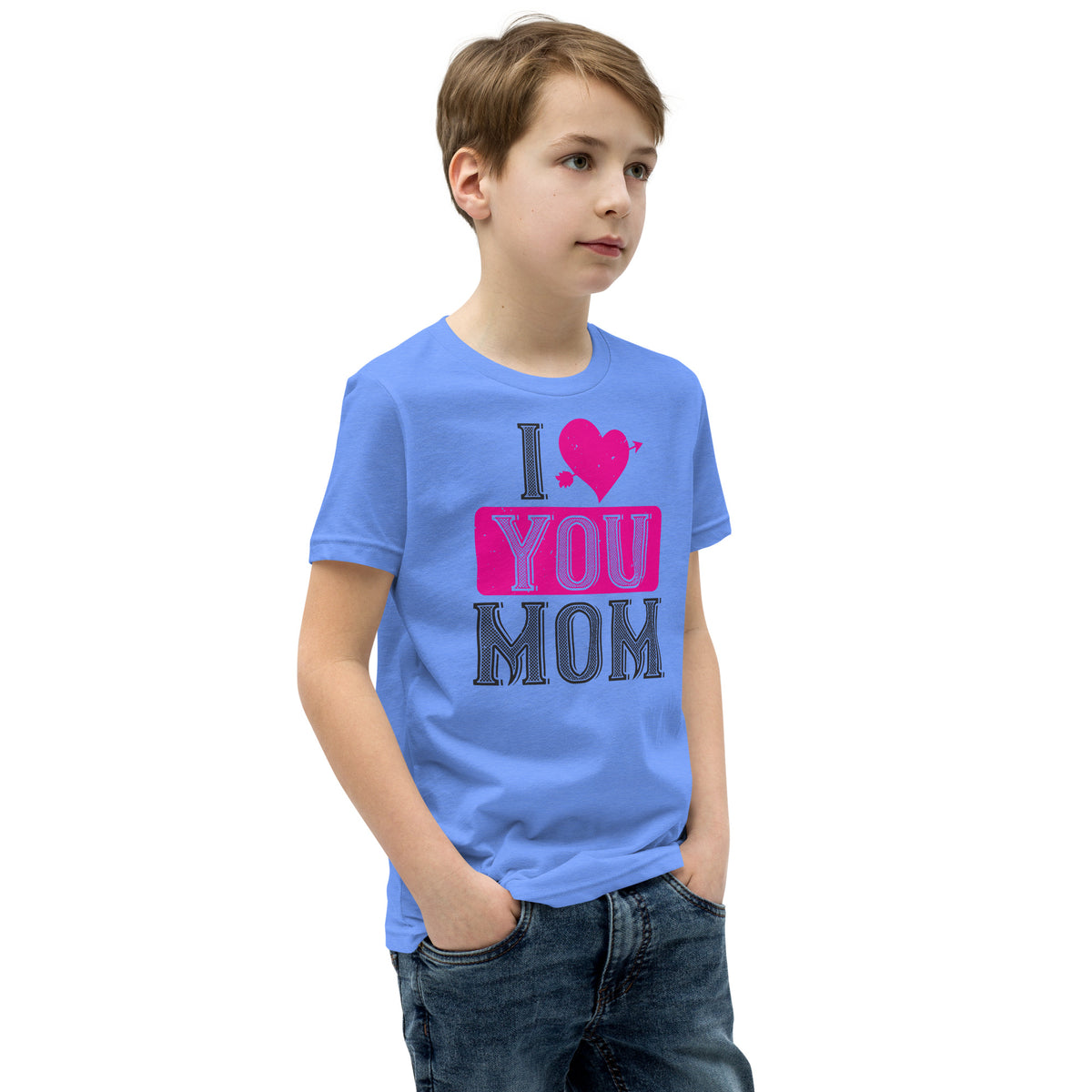 I Love You Mom Valentine's Day Kids T-Shirt