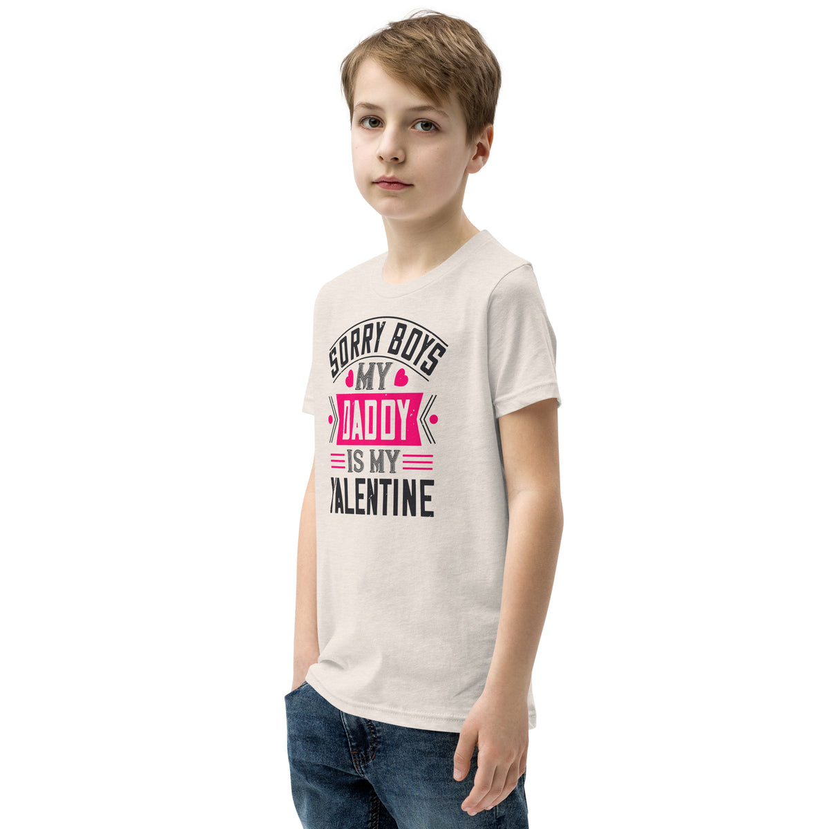 Sorry Boys, My Daddy Is My Valentine Kids T-Shirt