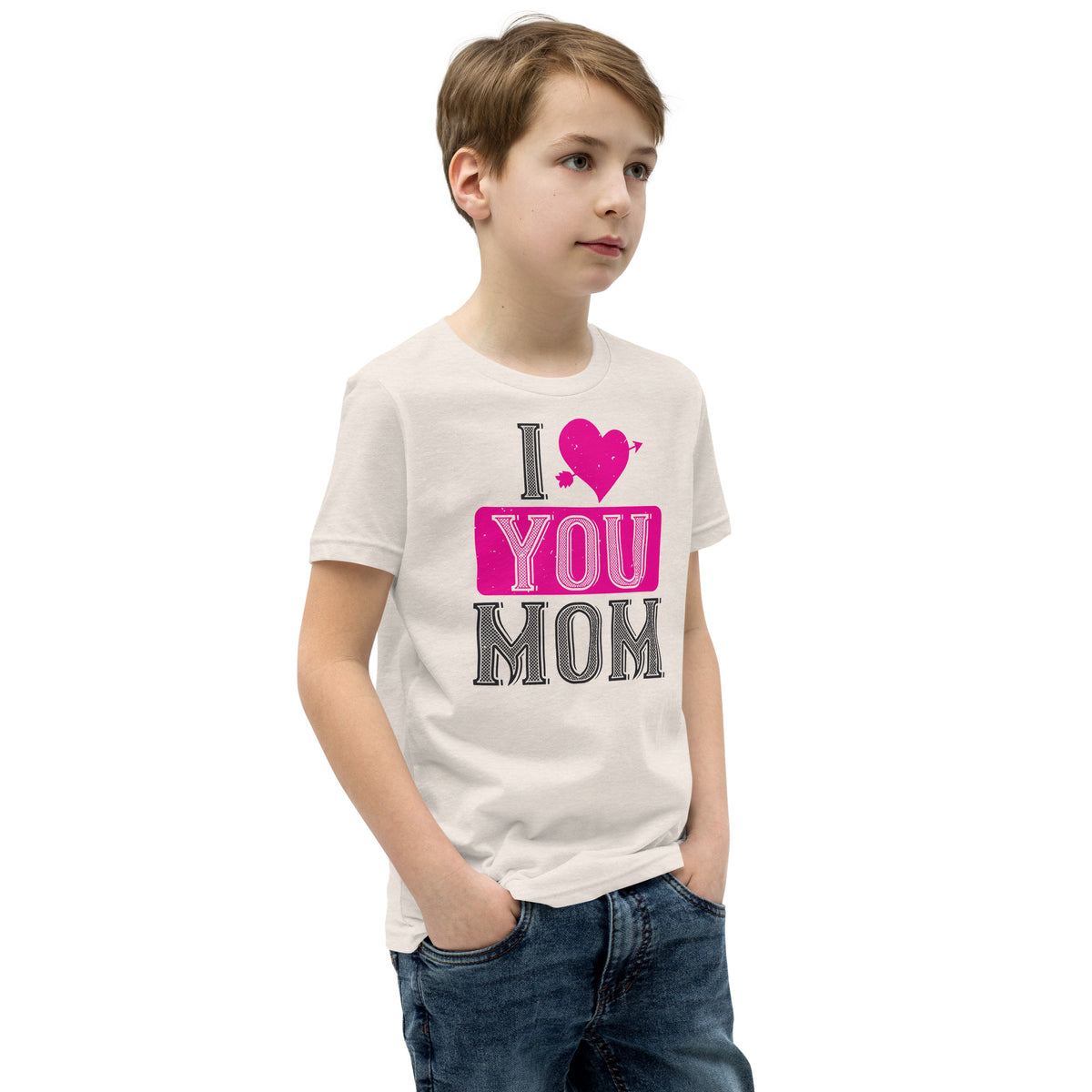 I Love You Mom Valentine's Day Kids T-Shirt