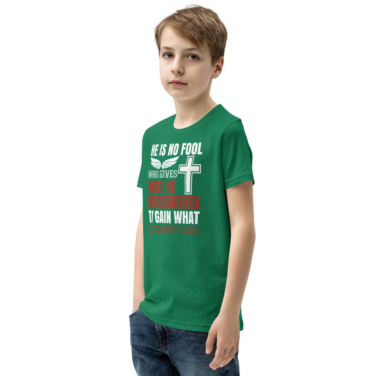 He Is No Fool Who Gives What He Cannot Keep Christian Kids T-Shirt