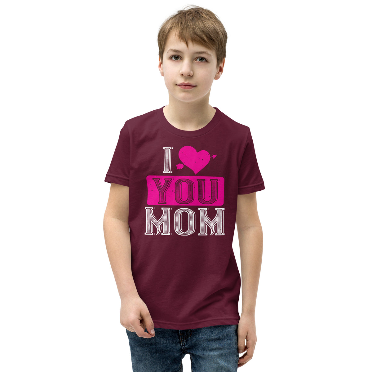 I Love You Mom Valentine's Day Kids T-Shirt