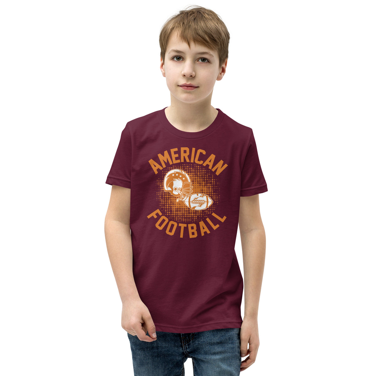 American Football Retro Helmet Kids T-Shirt