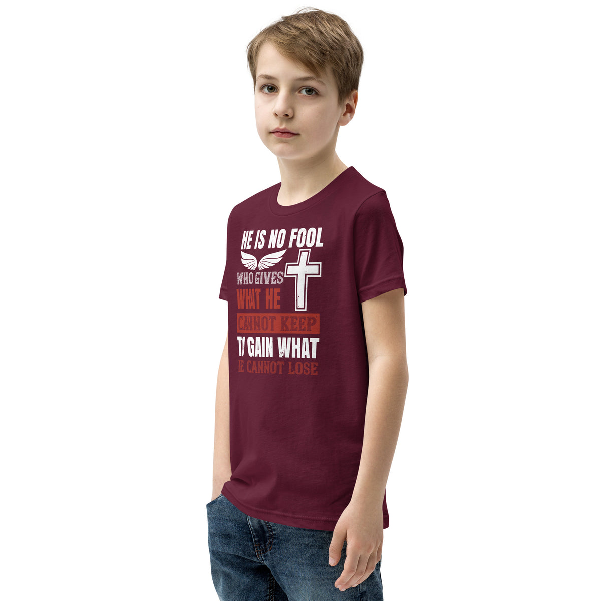 He Is No Fool Who Gives What He Cannot Keep Christian Kids T-Shirt