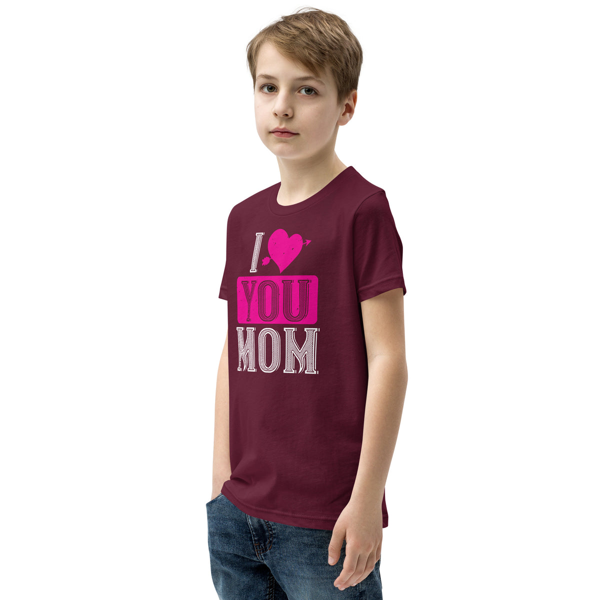 I Love You Mom Valentine's Day Kids T-Shirt