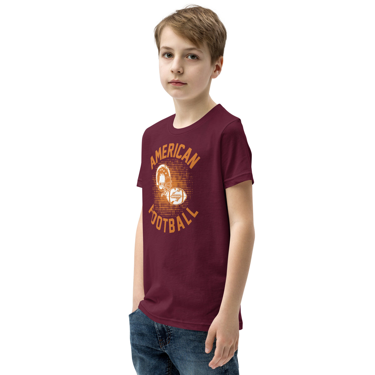 American Football Retro Helmet Kids T-Shirt