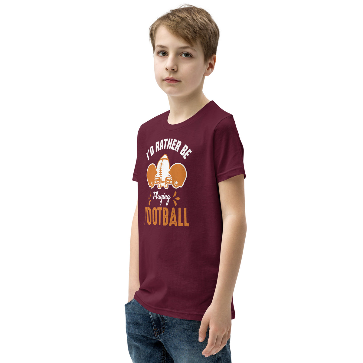 I'd Rather Be Playing Football Kids T-Shirt