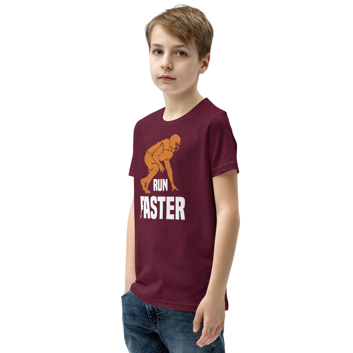 Run Faster Football Kids T-Shirt