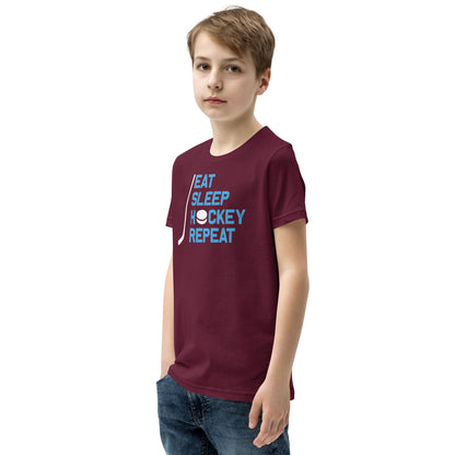 Eat Sleep Hockey Repeat Kids T-Shirt