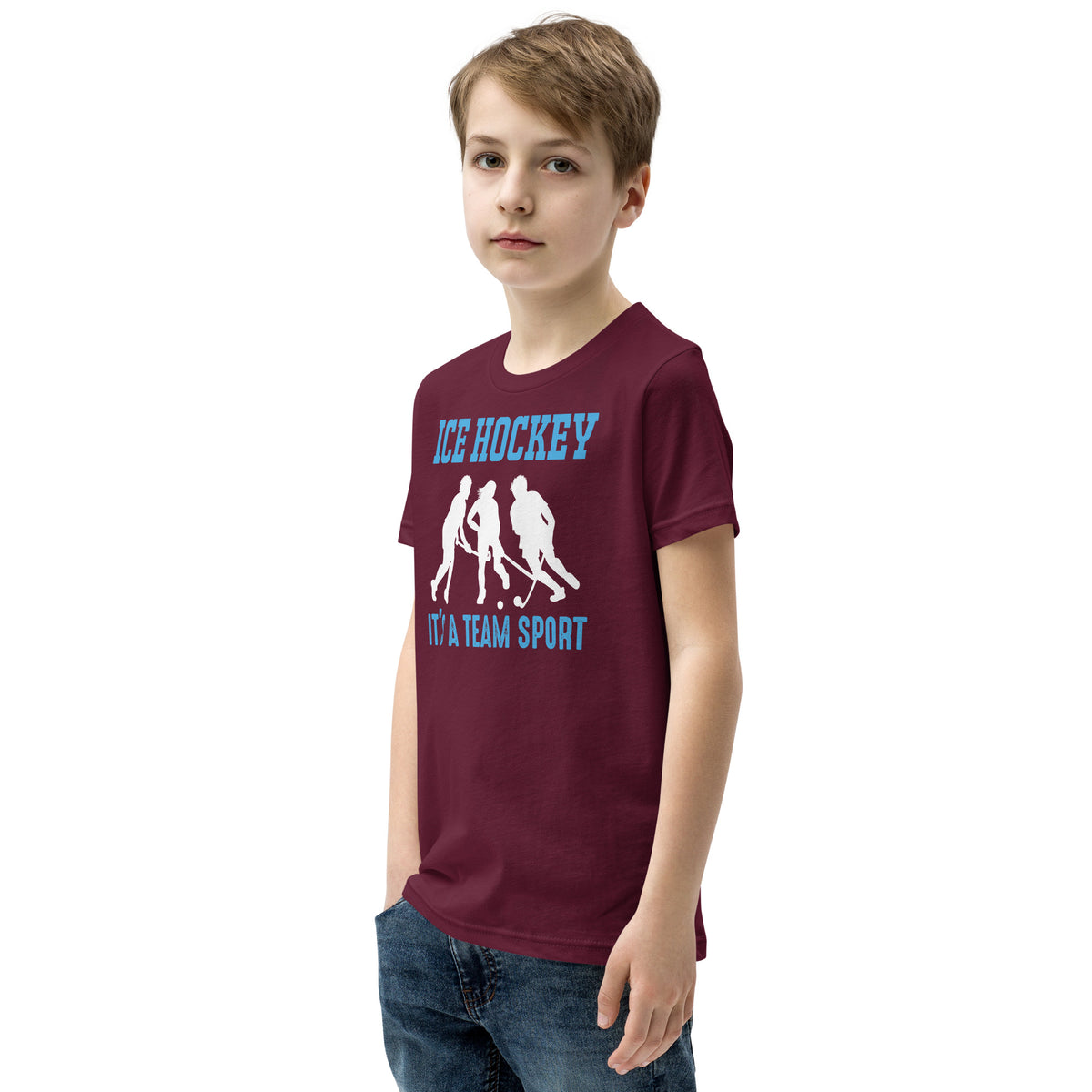 Ice Hockey It's a Team Sport Kids T-Shirt