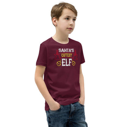 Santa's Cutest Elf Christmas Kids T-Shirt