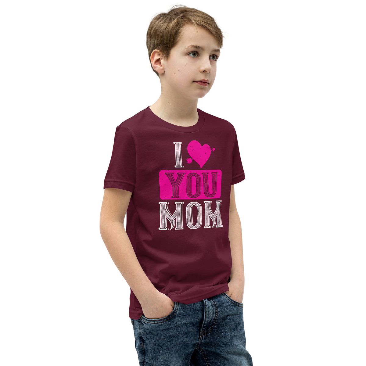 I Love You Mom Valentine's Day Kids T-Shirt