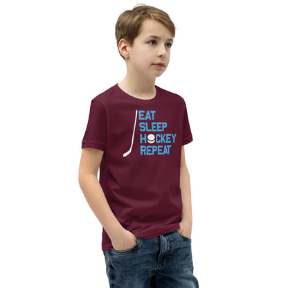 Eat Sleep Hockey Repeat Kids T-Shirt