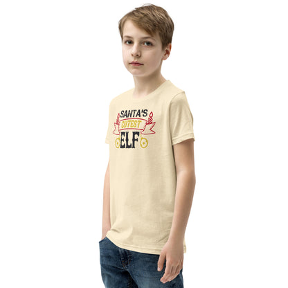 Santa's Cutest Elf Christmas Kids T-Shirt
